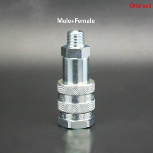 Ultra high pressure quick connector,Hydraulic tool VJ series oil tubing 3/8 NPT male and female thread,carbon steel 700 bar