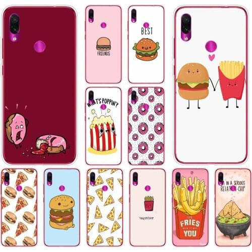 14AS BFF Best Friends Fries burger Soft Silicone Tpu Cover phone Case for Xiaomi Redmi 7 7A 8 8A 9 9A Note 7 8 8T 9 Pro case