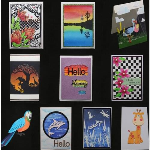 Tree Dragonfly Bird Metal Cutting Dies Stencil DIY Scrapbooking Album Stamp Paper Card Embossing Crafts Decor