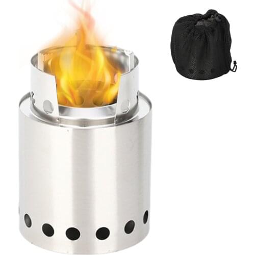 Bonfire Fire Pit Wooden Stove Stainless Steel Camping Stove Portable Winter Heating Stove Practical Outdoor