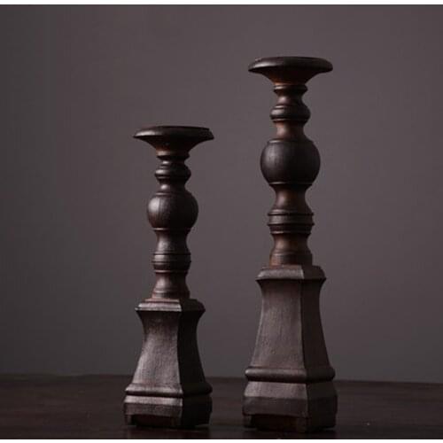 Wooden Candlestick Candle Holder Wedding Decorations Nordic Home Affaires Candlestick Mumluk Moroccan Regime Jogos De Jantar Z6