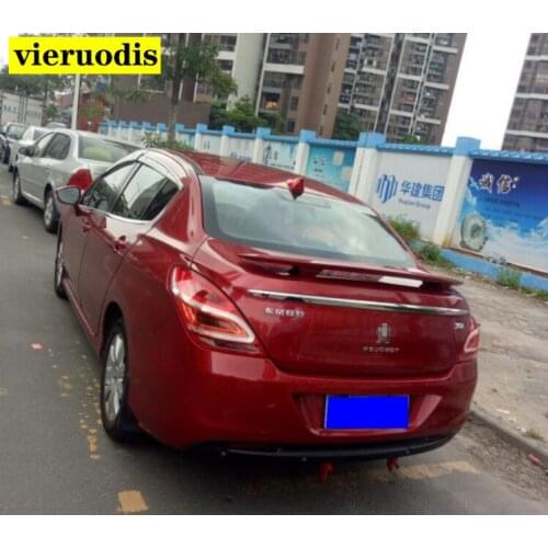 For Peugeot 207 307 301 308 408 508 2006-2013 ABS Plastic Unpainted Color Rear Trunk Wing Lip Spoiler Car Accessories