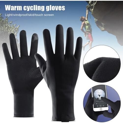 Riding Gloves Warm Touching Screen Windproof Non-slip Gloves for Running Mountaineering N66