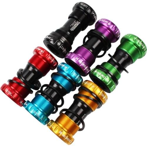 Mountain Bike Colorful Bottom Bracket Axle Integrated Hollow BB Bicycle Threaded Screw-in Center Axle Bicycle Parts