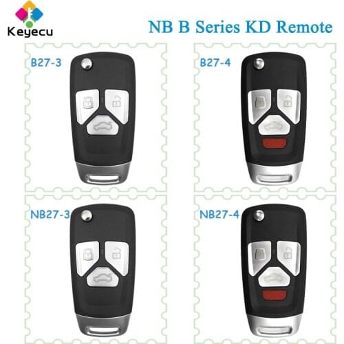 KEYECU for Audi Style KEYDIY B-Series NB-Series KD Universal Remote Key - 3/ 4 Button - Programmed By URG200 KD-X2 KD900 MINI KD