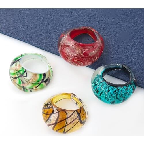 Resin Rings for Women Anillos Jewelry Ring Girls Gifts Bijoux Femme Matching Ringen Vintage Bagues Couple 2021 Trend