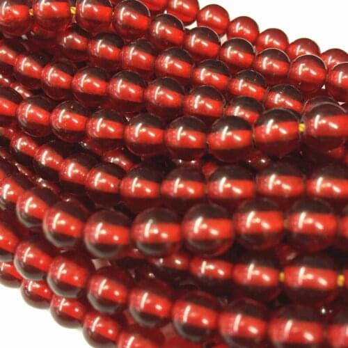 Red Faux Resin Ambers Bodhi Round Prayer Loose Spacer Beads for Jewelry Making Beeswax DIY Crafts Accessories Finding 15" A213