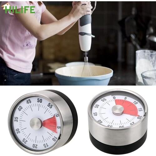 60 Minutes Kitchen Timer Magnet Round Shape Countdown Alarm Reminder Kitchen Tools Mechanical Cooking Timer Time Reminder