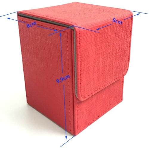 Small size Top loading Card Case Deck Case Board Game Cards Box: Red Color