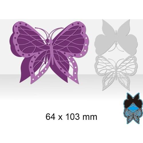 Metal Cutting Dies Butterfly New Scrapbook Paper Decoration Template Embossing DIY Paper Card Craft 64*103mm