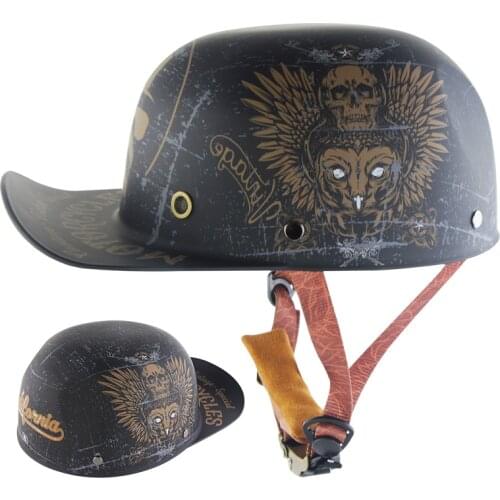 Retro Motorcycle Helmet New Arrival Men Women Adults Summer Motorbike Skull Hat Fashion Cycling Baseball Cap Helmet Personalized