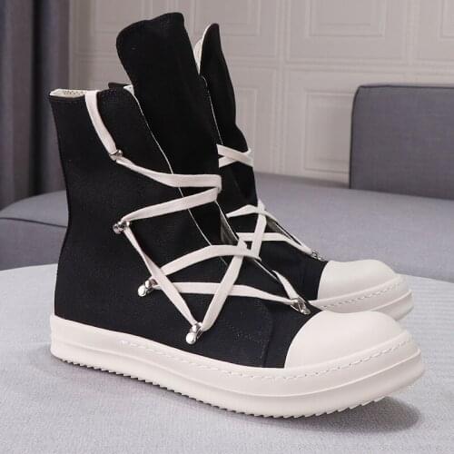 New Season Man High-top Fashion Thick Sole Lace-up Boots Street Style Comfortable Shoes