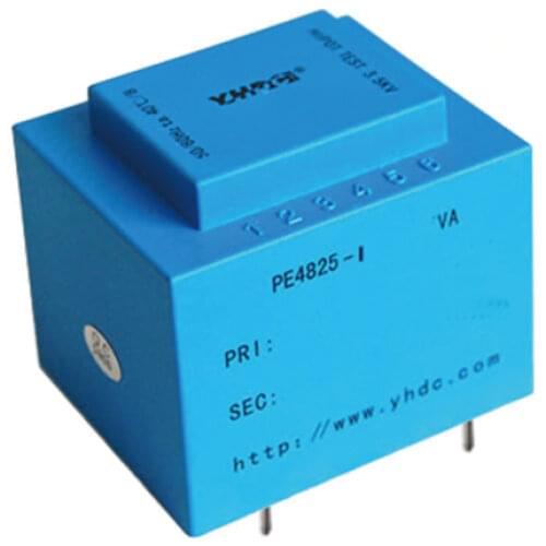 PE4825-I Power 15VA input 110V Output 24V 50-60Hz Vaccum Epoxy Encapsulated PCB Welding Isolation Transformer