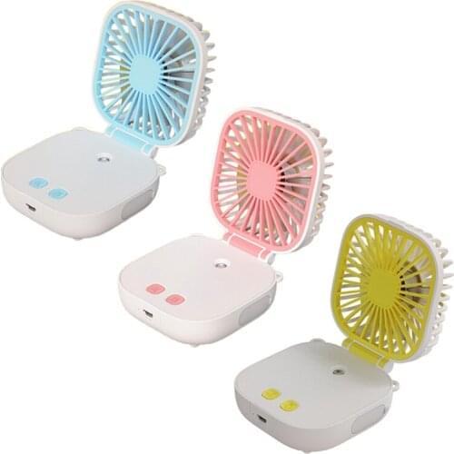 Portable Spray Fan 110° Rotatable Foldable Fan Battery Operated Foldable Fan for Office Outdoor Hiking Travelling