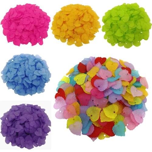 40Pcs 15mm Transparent Leaf Frosted Acrylic Beads DIY Accessories Jewelry Making Necklace Bracelet Pendant Wholesale