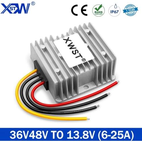 DC Converter Regulator, 36V 48V Step Down to 13.8V 6A 10A 20A 276W Voltage Reducer, DC/DC Power Supply Module Buck Transformer