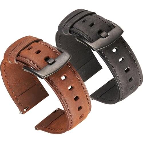 Wriststrap For Xiaomi Watch Color Sports Edition Smarwatch Band For Mi Watch Color Crazy Horse Leather Strap Bracelet Watchband