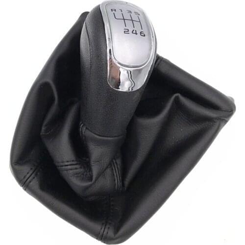 High Quality 6 Speed Car Gear Shift Knobs With Giator Leather Boot For Skoda Octavia II 09-12 YETI 09-12 Gear Knob