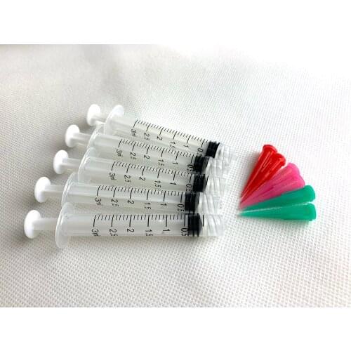 3ml Syringes with plastic Conical Tips 18G,20G,25G