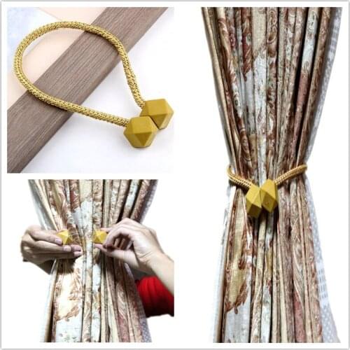 1Pcs Curtain Tieback Multifaceted Ball Magnetic Curtains Buckle Tie Backs Shower Curtain Holder Wall balls Home Room Accessories