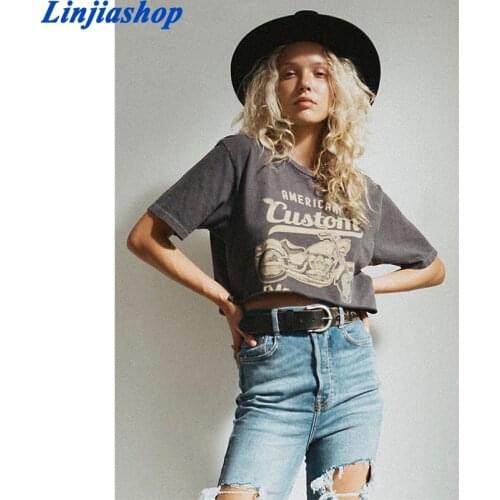 2021 Summer Women Chic Print Cotton T Shirt Short Sleeve O Neck Tees Ladies Casual Tee Shirt Street Wear Top