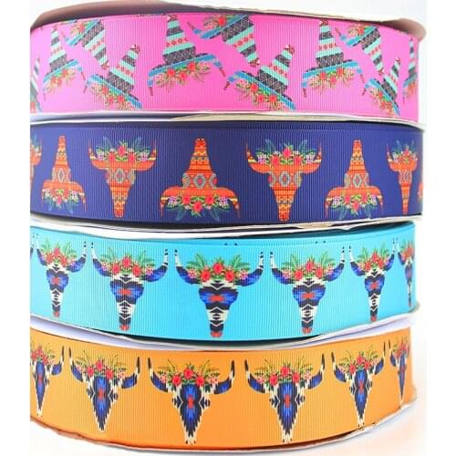1-1/2" 10 yards color multi-select creative printing tape printed floral grosgrain ribbon 38mm clothing decoration webbing