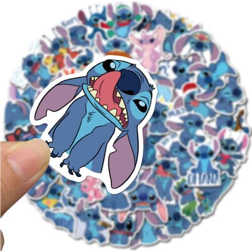 10/30/50pcs/Pack Cute Cartoon Stitch Stickers Waterproof Skateboard Luggage Guitar Laptop Funny Graffiti Sticker Kid Classic Toy