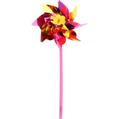 10Pcs Plastic Windmill Pinwheel Wind Spinner Kids Toy Garden Lawn Party Decor