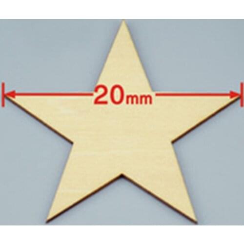 100pcs/lot Blank unfinished wooden pentagram crafts supplies laser cut rustic wood wedding rings ornaments 20mm 171166