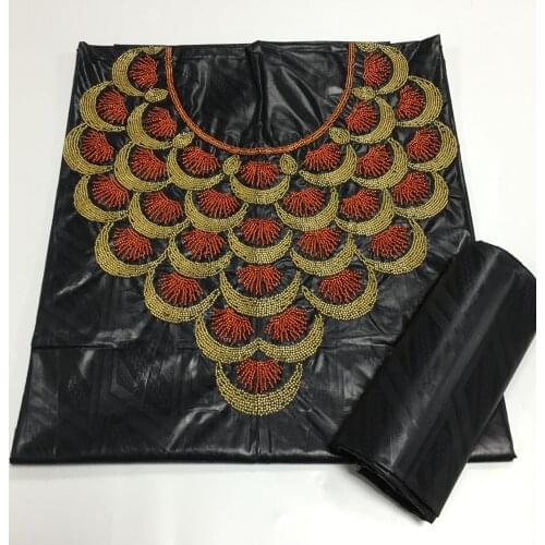 2021 Latest african lace fabric bazin riche original african french tulle net lace 3Meter+2Yards bazin riche fabric for dress