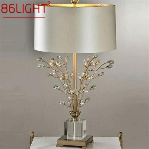 86LIGHT Creative Table Lamp Modern LED Crystal Branch Decorative Desk Light for Home Bedside Bedroom
