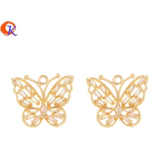 Cordial Design 30Pcs 18*20MM Jewelry Accessories/Hand Made/CZ Charms/Butterfly Shape/Earring Findings/Pendant/DIY Jewelry Making