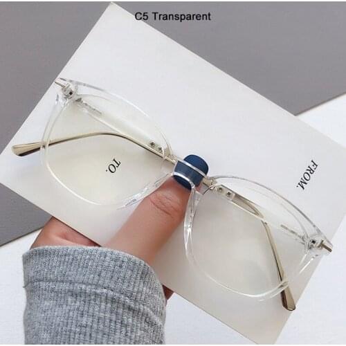 AOZE 2021 Fashion Cool Round Style Womens Elegant Plain Tom Glasses Vintage Classic Anti Blue Ray Eyewear Frame Eyeglasses