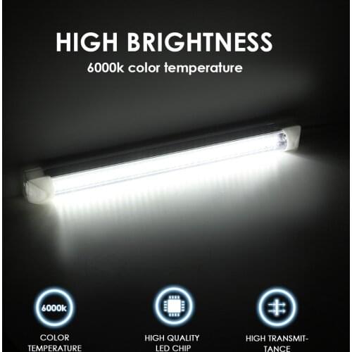 ZK20 Car Tube Light 72-Led Aluminum Alloy spotify premium Repairing Light February 23 gifts Car Interior Light Tube 12-85v Car