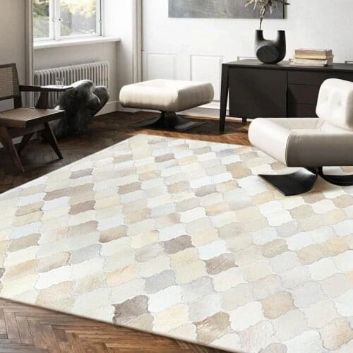 American Style Natural Cowhide Large Rug Genuine Cows Skin Fur Carpet for Living Room Bedroom Decoration Modern Study Room Mat