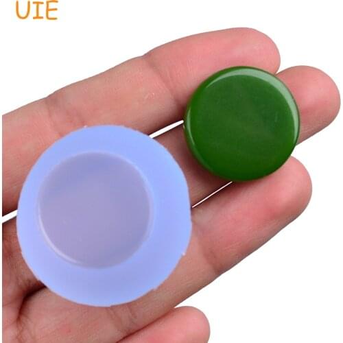 BYL236U Round Cabochon Silicone Mold - for Jewelry Making Pendant Key Ring Charm Resin Cake Decorationg Tool Candy Chocolate