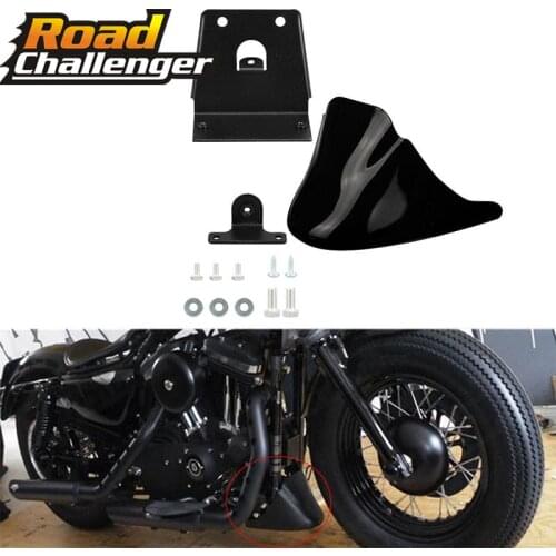 Black Motorcycle Front Chin Bottom Spoiler Mudguard Air Dam Fairing Cover Mudguard Fair for For Harley Sportster XL883 XL1200