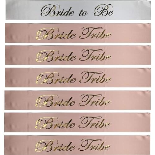 Hen Party Bride to Be Sash Hen Do Sash Decoration Pink Team Bride for Bachelorette Party Bridal Shower Gold Letter