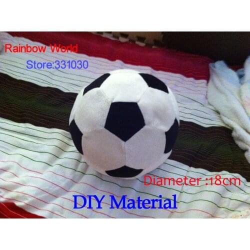 DIY Material with super soft fabric velboa for make football toys (Diameter is about 18cm)