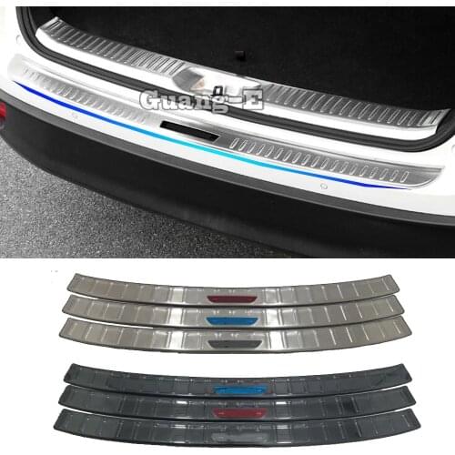 For Toyota Highlander 2018 2019 2020 Car Rear Bumper Trunk Threshold Door Sill Outer Protector Cover Trim Stainless Steel