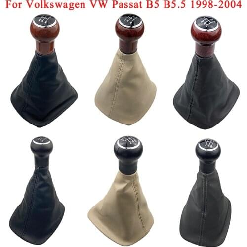 For Volkswagen VW Passat B5 B5.5 1998 1999 2000 2001 2002 2003 2004 5/6 Speed Car Gear Shift Knob With Gaitor Leather Boot Cover