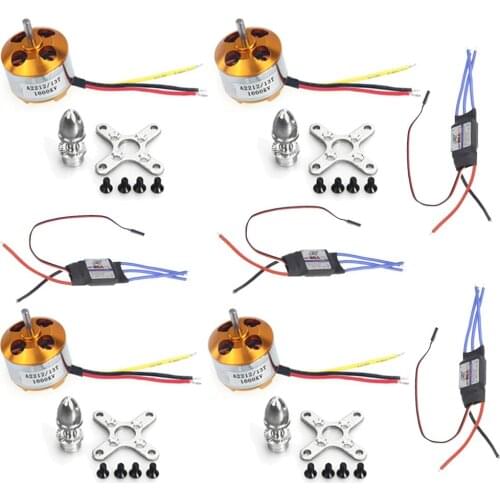 F02015-A 4Sets/lot A2212 1000KV Brushless Motor + 30A Speed Controller ESC For DIY 4 6 axle RC Quadcopter Multirotor Aircraft FS