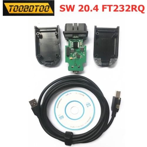 FTDI FT232RQ Chip SW20.4 2st USB Interface Front Side with MCP2521 JM64RP 16V8 2st 20.4 Car Diagnostic Connectors Cables