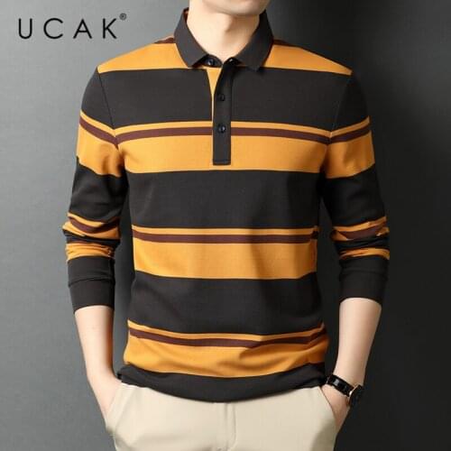 UCAK Brand Classic Long Sleeve Pure Cotton T Shirt Homme Spring Autumn New Arrival Streetwear Casual Tshirt Men Clothes U5664