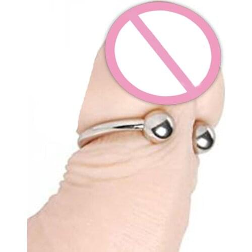 Head Glans Stimulating Cock Ring Erection Enhancement Gay Stainless Steel Penis Ring Cockring Sex Toys for Men Chastity Device