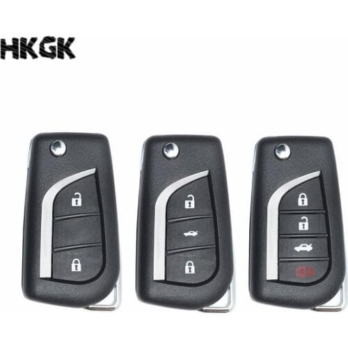 2/3/4 Button Remote Key Shell For Toyota Camry RVA4 Auto Replacement Key Blank Cover Case Toy43 Key Blade