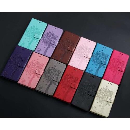 Leather Case For Huawei Honor 9 Lite LLD-L31 LLD-AL10 Case 3D Tree Cat Case Wallet Flip Magnetic Stand Phone Case