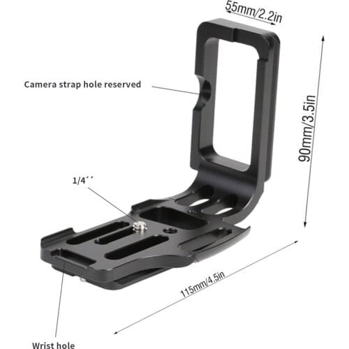 Vertical Shooting Quick Release L Plate Extended Bracket Hand Grip Holder for Nikon D800 D800E D810 Camera Tripod Head Baseplate