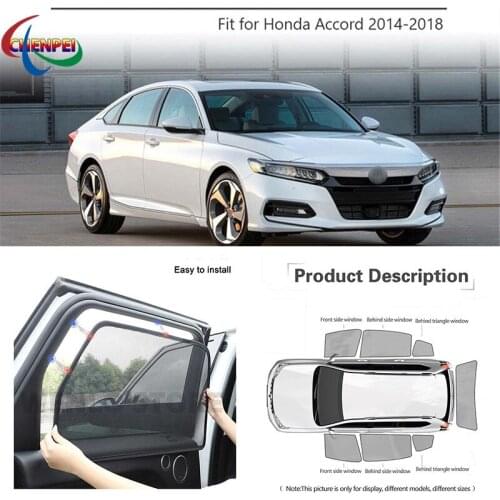 For Honda Accord 2013-2014 Car Full Side Windows Magnetic Sun Shade UV Protection Ray Blocking Mesh Visor Car Accessories