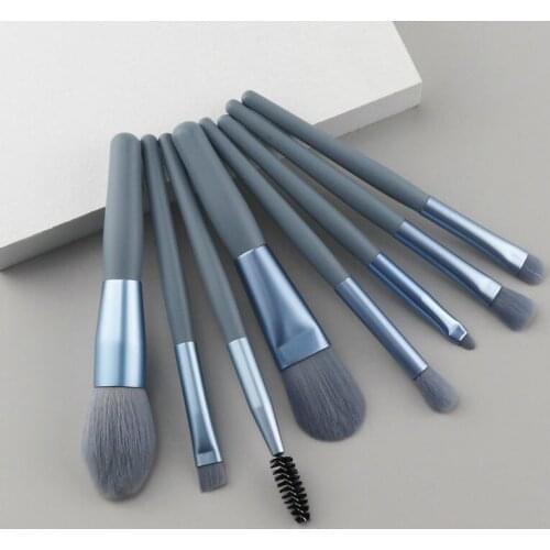 8 macaron travel brushes portable mini good storage eyebrow brush lip brush blush brush makeup brush set for beginners
